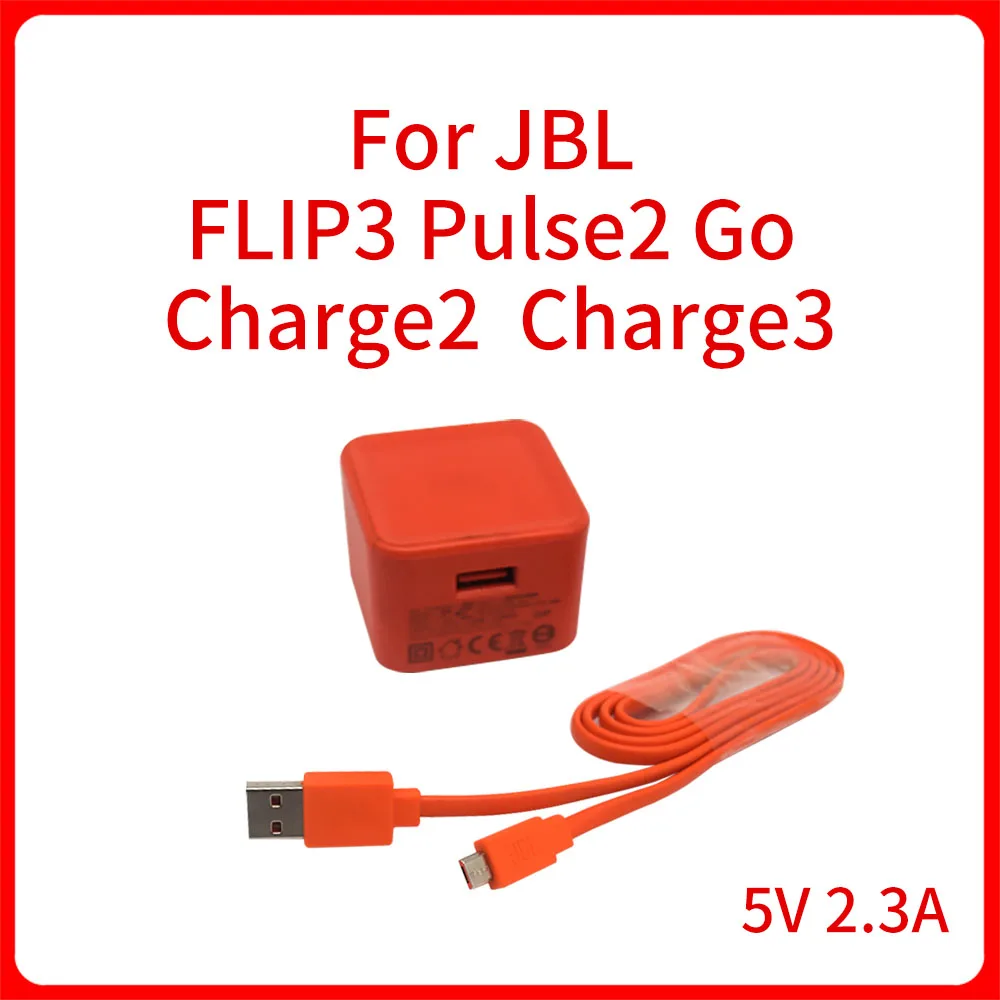 

Original Power Adapter For JBL FLIP3 Pulse2 Go Charge2 Charge3 Bluetooth Speaker Charger Head Data Cable 5V 2.3A