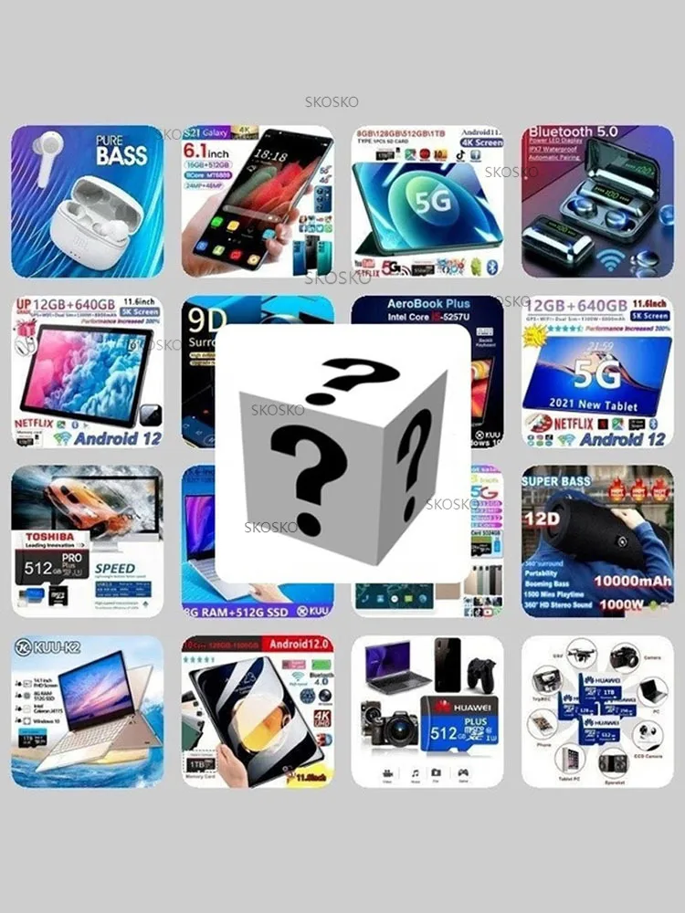 

New Lucky Gift Box Mystery Box Premium Electronic Product 100% Surprise Boutique Random Item New Year 2022 Navidad Party Gift