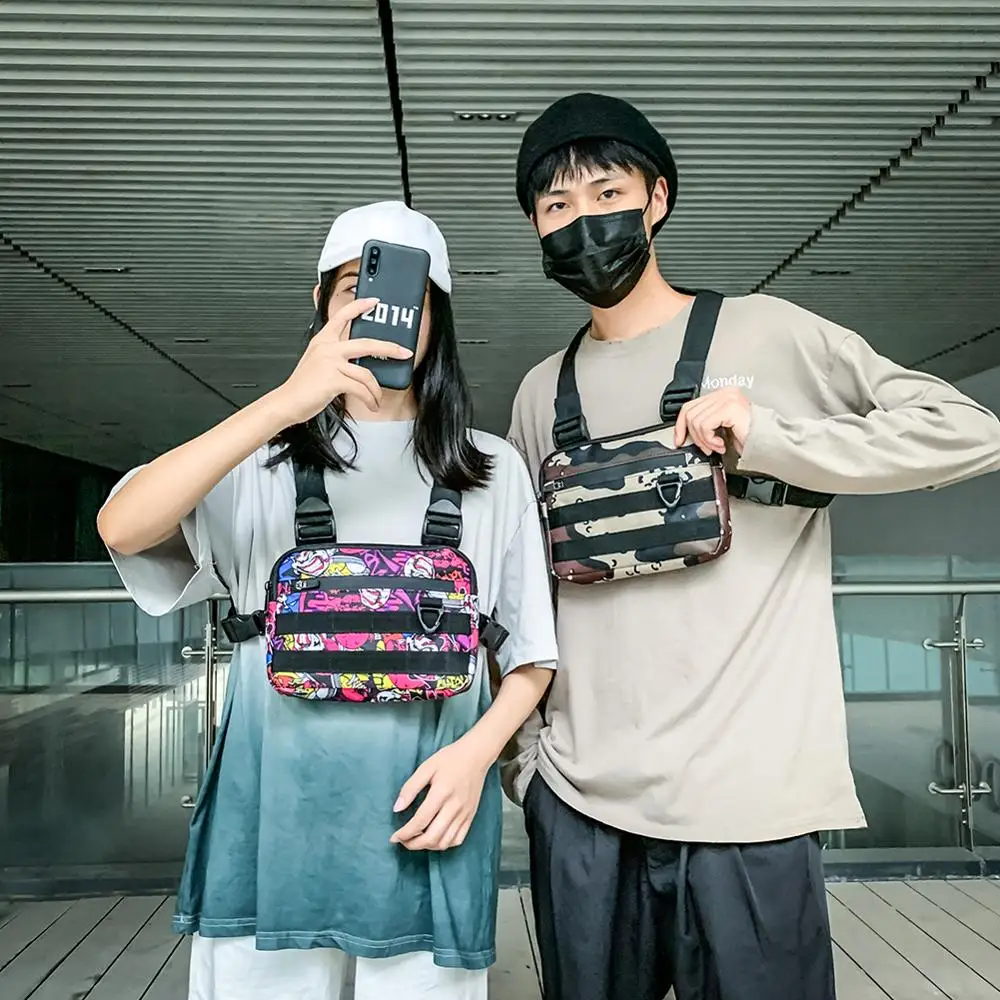 Новая Модная молодежная сумка из ткани Оксфорд для жилета уличная одежда в стиле