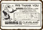 Новинка, знак 1982 Wmms 101 Fm Cleveland #1, радиостанция, винтажный внешний вид, Реплика, металлический знак