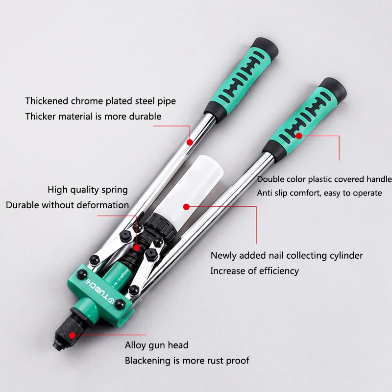 8-17 inches Manual Rivet Gun Pull 4 in 1 Heavy Nut Automatic Tool Insert | Инструменты