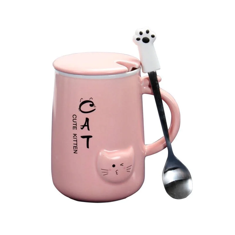 

400Ml Cute Cat Cafe Coffee Mug Drinking Cups Large Capacity Style Ceramic Milk Juice Breakfast Mugs Water Tea Big Cup Drinkware