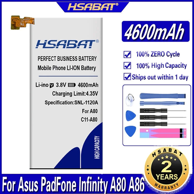 Аккумулятор HSABAT 4600 мА · ч аккумулятор для Asus PadFone Infinity A80 A86|Аккумуляторы мобильных