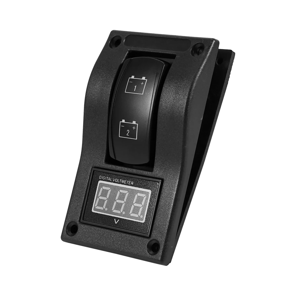 12 V-24 V 4P ВКЛ-ВЫКЛ светодиодный переключатель с подсветкой двойной Батарея