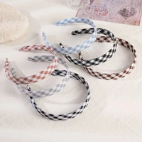 fashion women striped plaid hairbands korea style girls headbands ladys headwear hair accessories free shipping 2021