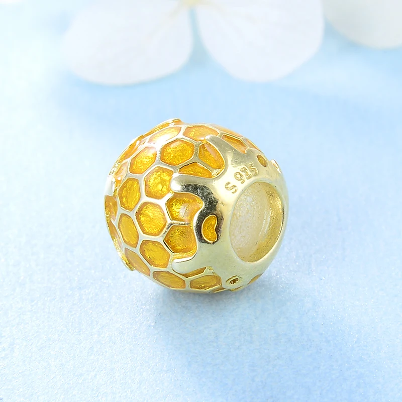 Уникальные Круглые Эмалированные модные бусины сделай сам из стерлингового