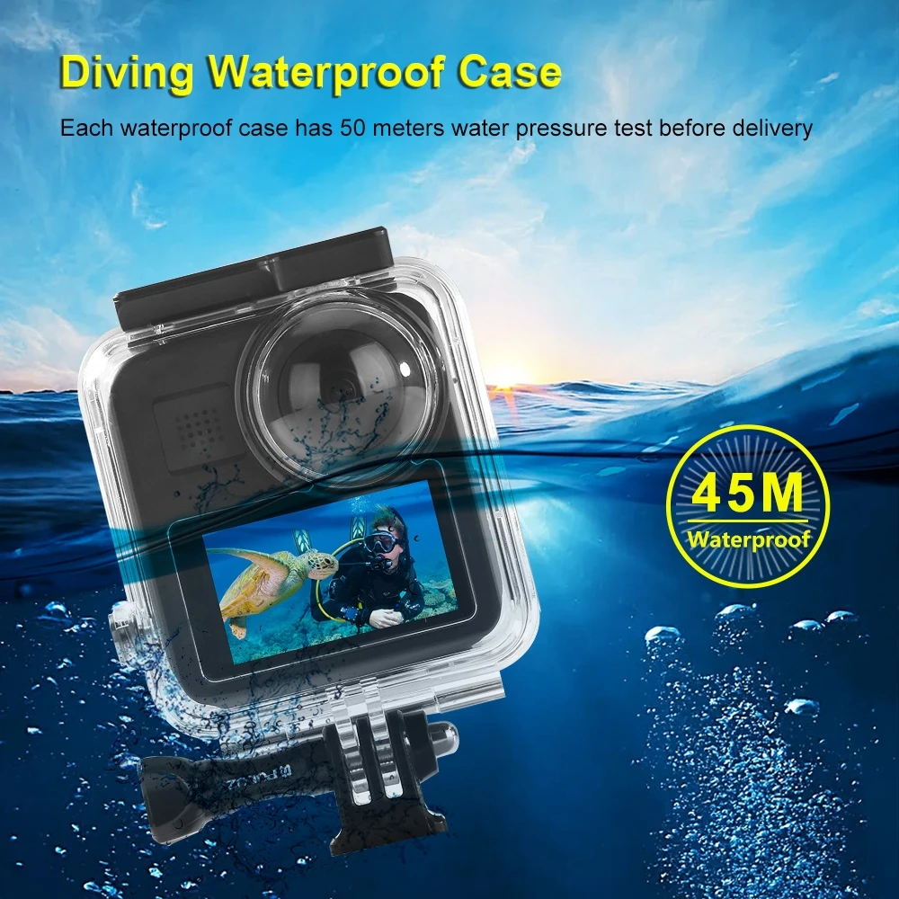 

PULUZ 45m carcasa impermeable subacutica a prueba de golpes carcasa de buceo cubierta para fusin GoPro, con hebilla montaje bsic