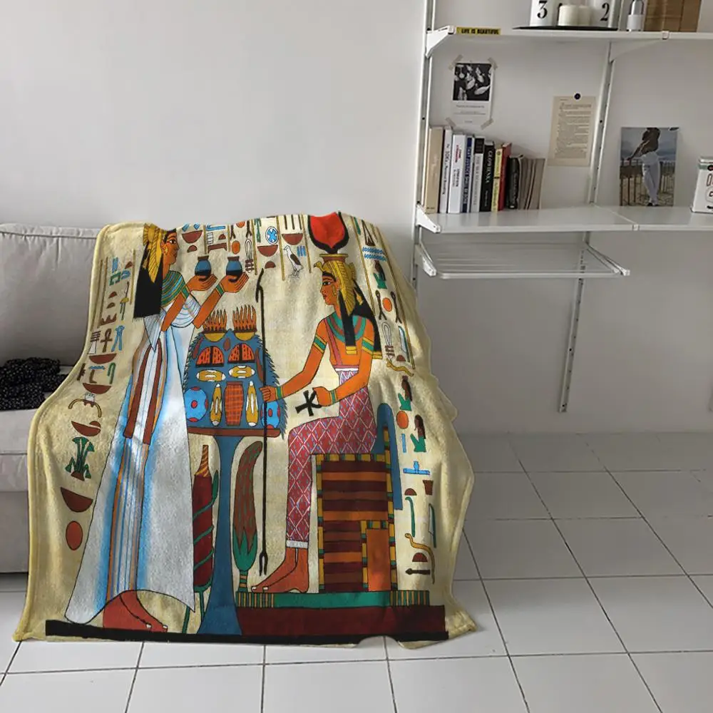Ретро одеяло Папирус дизайн с элементами древней египетской истории антикварная