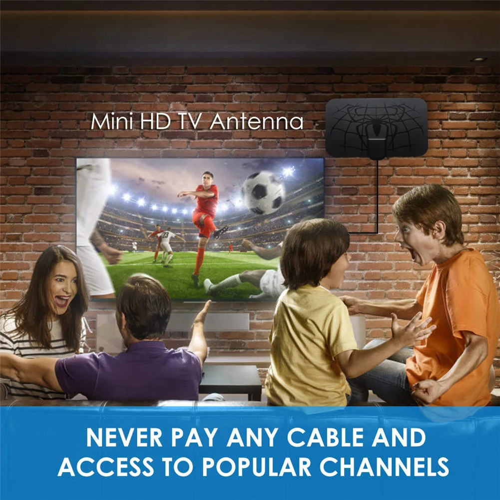 Внутренняя 960 миль цифровая антенна ТВ Усилитель сигнала DVB-T2 HDTV ясная