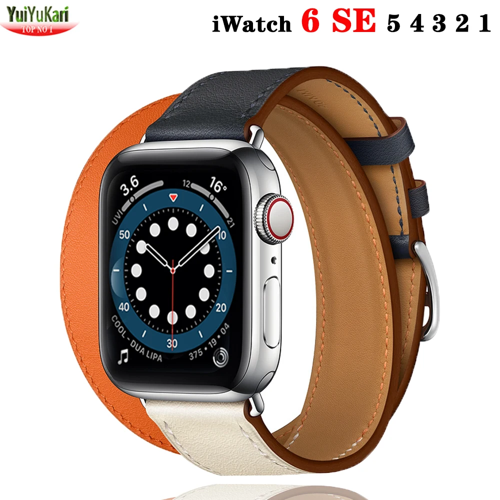 Ремешок для наручных часов Apple watch 6 Группа 44 мм 40 iWatch 42 38 версия натуральная кожа