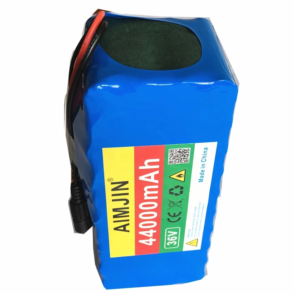 

T-type Interface 36V Battery 10S4P 44Ah Battery Pack 1000W High Power Battery 36V44000mAh Electric Bicycle BMS + 42v Charger