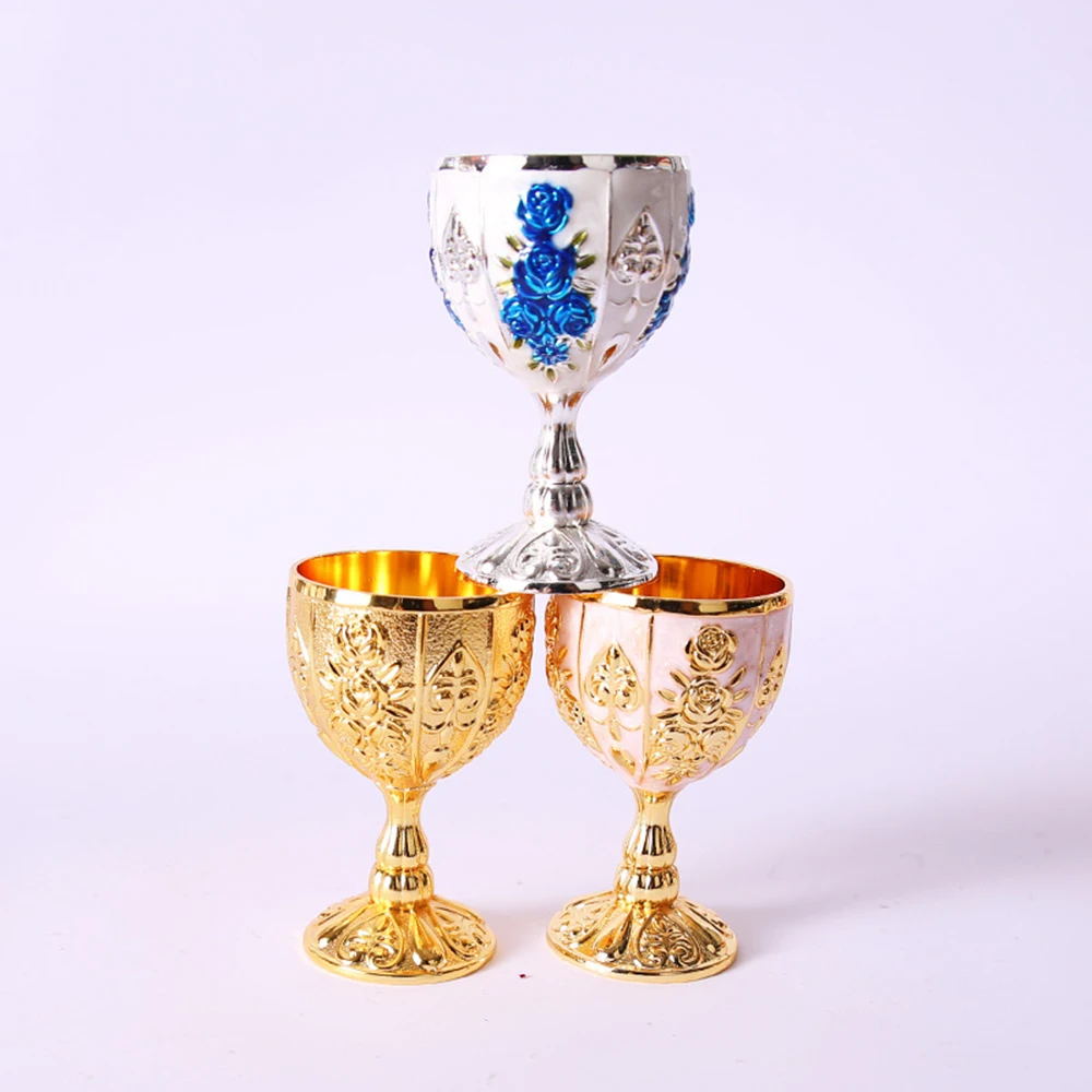

30ML Retro Creative Small Beverage Wine Cup Gold European Style High Quality Home Bar Propitiate Water Cup