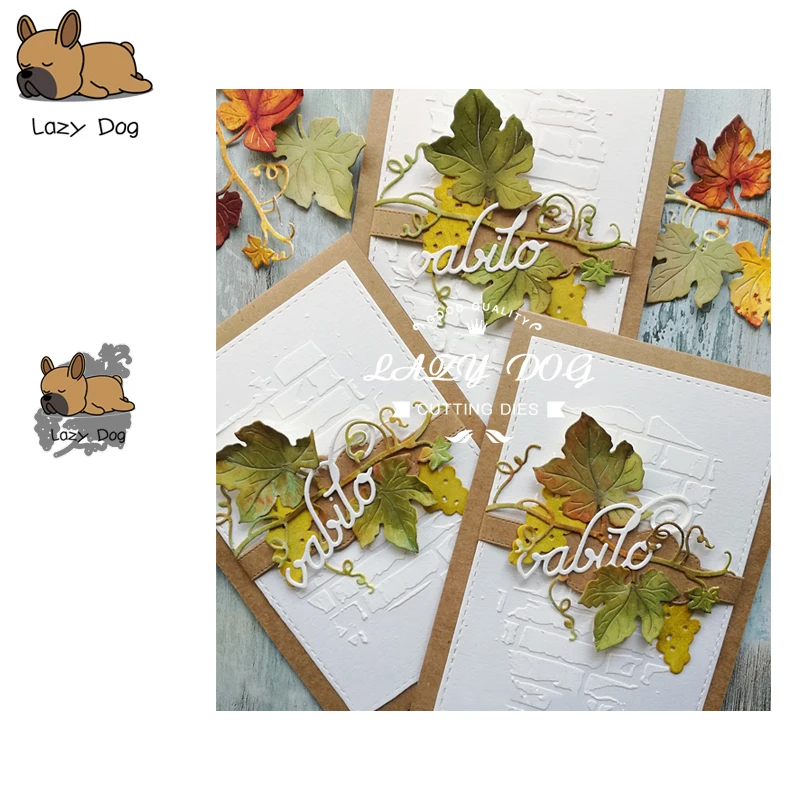 Осенние металлические режущие штампы для винограда трафарет скрапбукинга