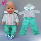 18-дюймовая Одежда для кукол для девочек, лыжный костюм подходит для 43 см кукол для новорожденных, зимняя куртка для кукол 17 дюймов