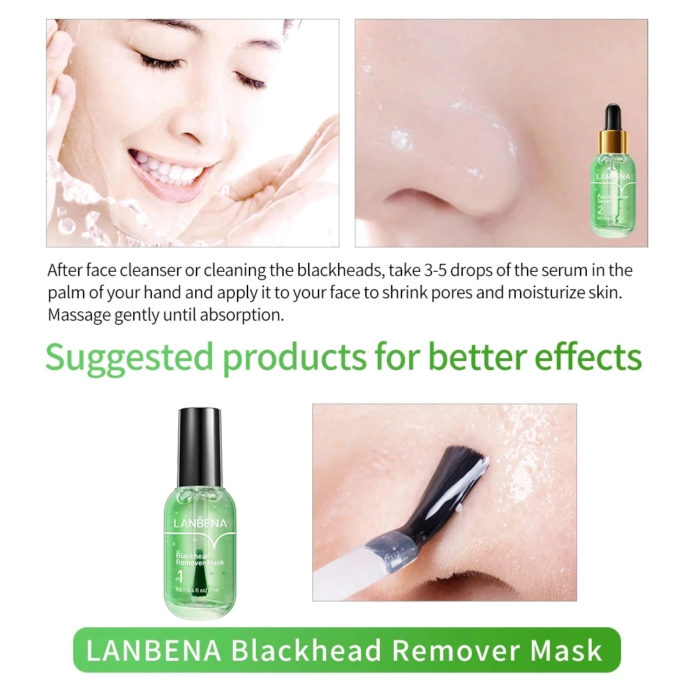 Средство для удаления черных точек LANBENA сыворотка лица средство очистки лечение