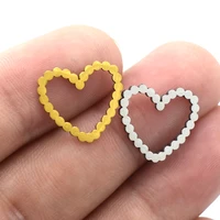 5pcs simplicity stainless steel heart shaped lace pendant for diy necklaceearring pendant connectors jewelry supplies wholesale