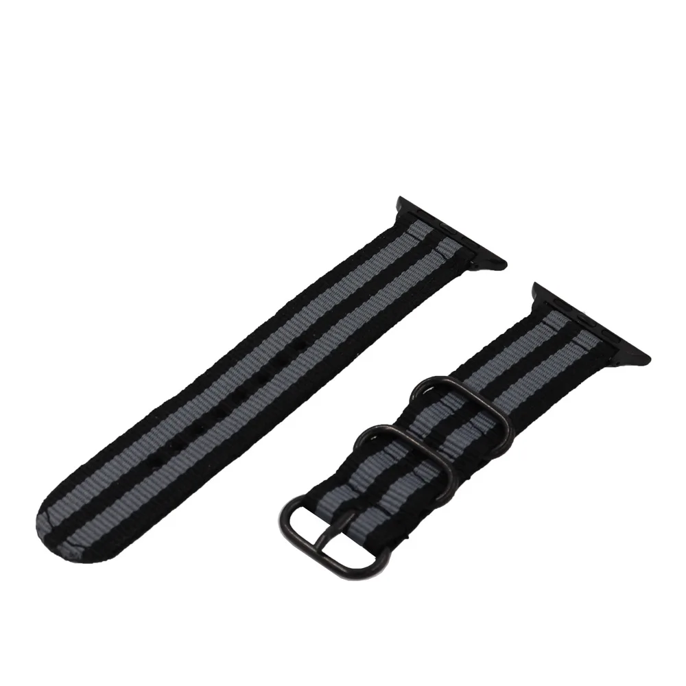 Ремешок NATO для Apple watch band 44 мм 40 iWatch 42 38 тканый нейлоновый ремешок 4 3 5 SE 6 Военный