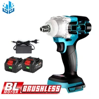 brushless electric impact wrench 388vf cordless wrench socket rechargeable 12 inch wrench power tools for makita 18v battery