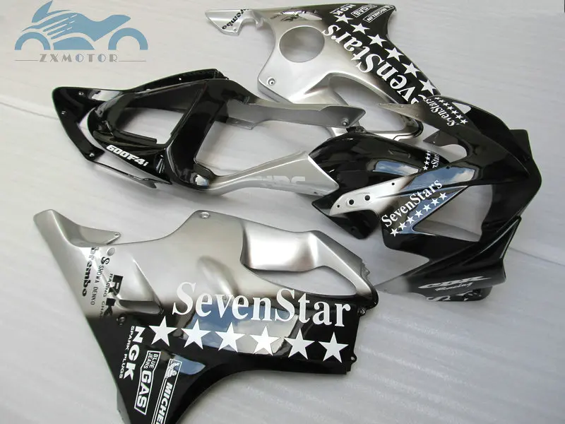 Комплект обтекателей для Honda CBR 600F4i 2001 2002 2003 CBR600F4i 01 02 03 серебристые и черные детали
