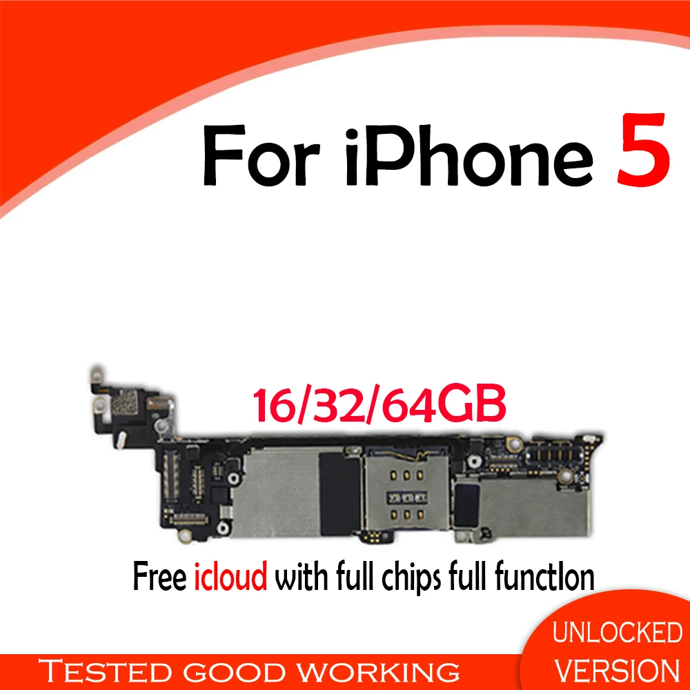 100% разблокированная материнская плата для iphone 5 стандартная логическая с полными