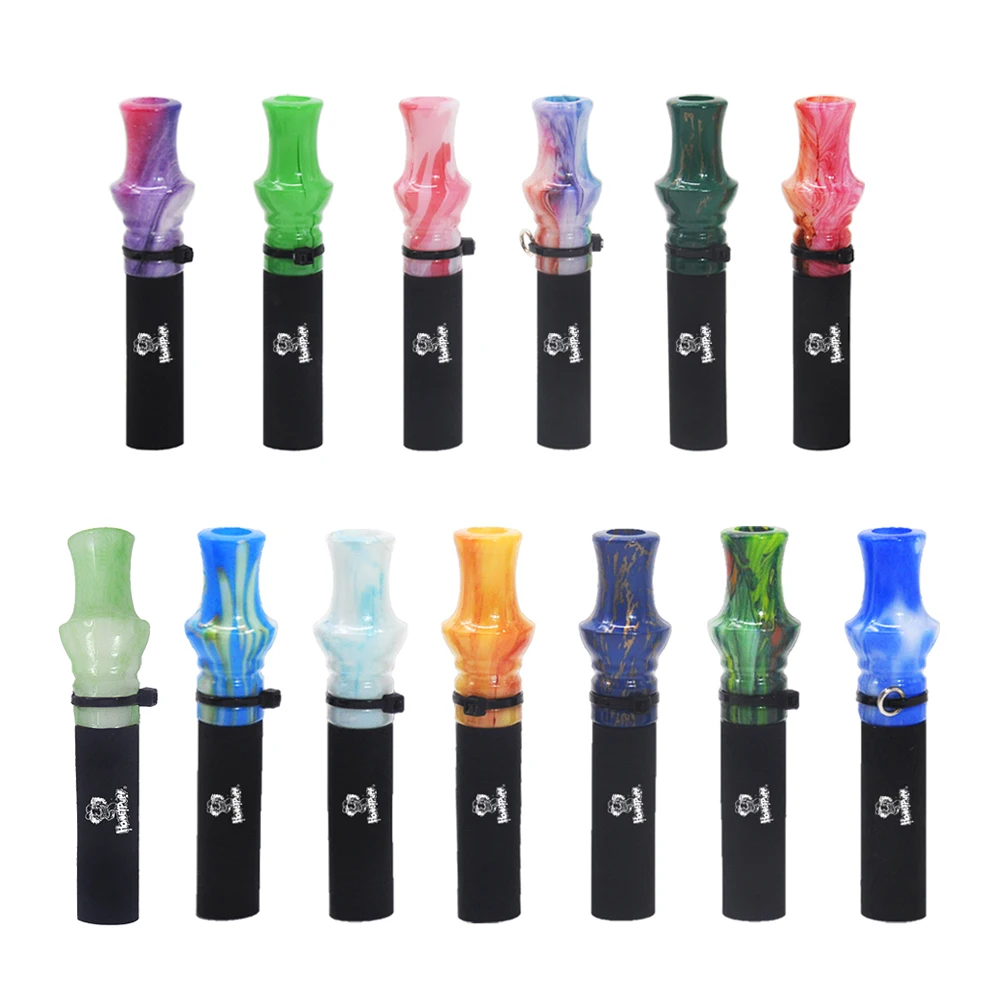

HONEYPUFF Edge Design Stainless Chian Resin Hookah Mouthpiece Shisha Mouth Tips Suit Sheesha Chicha Hose