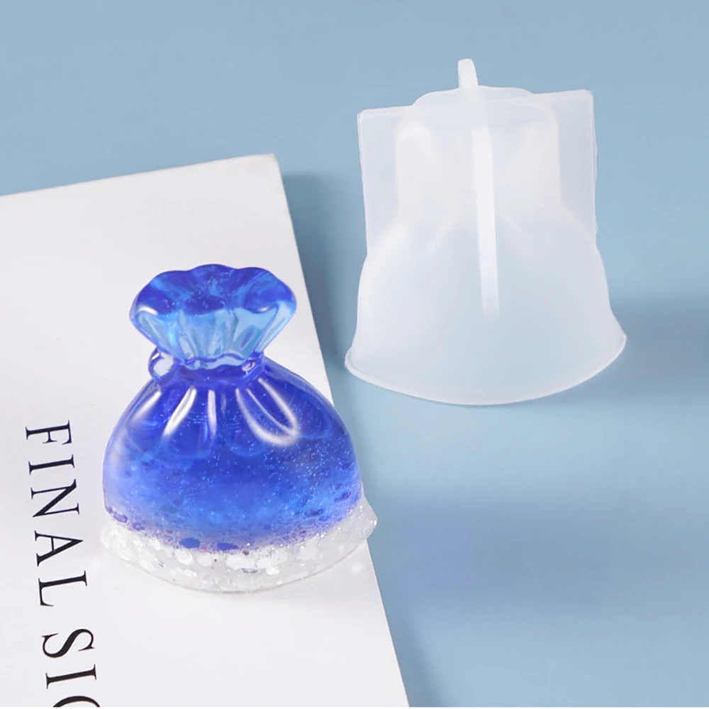 

1 шт. симпатичная мини-сумка на удачу из смолы, форма «сделай сам», подвески, ювелирные изделия, подвеска, брелок, силиконовая форма для рукод...