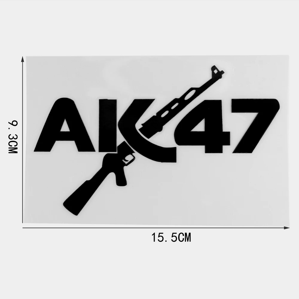 YJZT 9 3 × 15 5 см AK47 оружие Виниловый фон на заказ декоративный автомобильный стикер