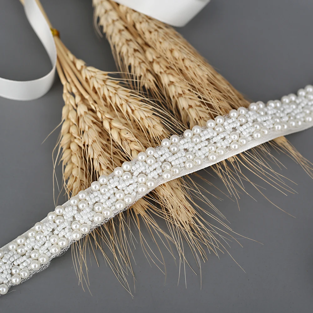 TRiXY S204 жемчуг свадебный пояс Лента Свадебная со стразами элегантный жемчуг бисером свадебный пояс, лента аксессуары для свадебных платьев