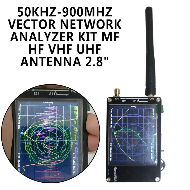 Векторный анализатор сети PINTUDY 50 кГц 900 МГц Nanovna HF VHF UHF антенны стоячие волны