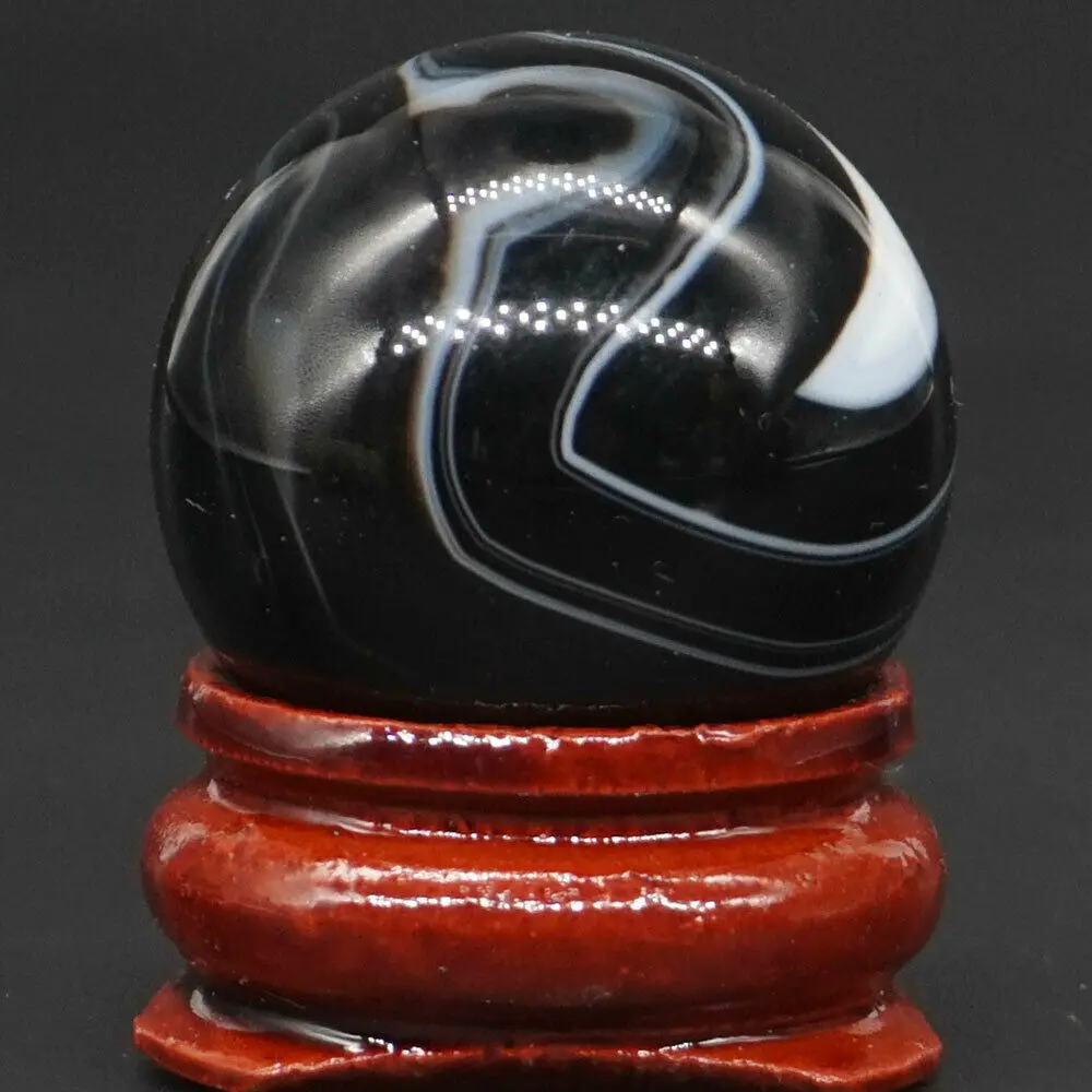 Шар из натурального агата и природного сглаза минеральный Магнитный Массажный