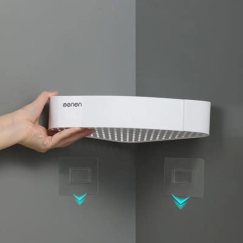 Угловая полка для хранения в ванную комнату настенный органайзер держатель душа