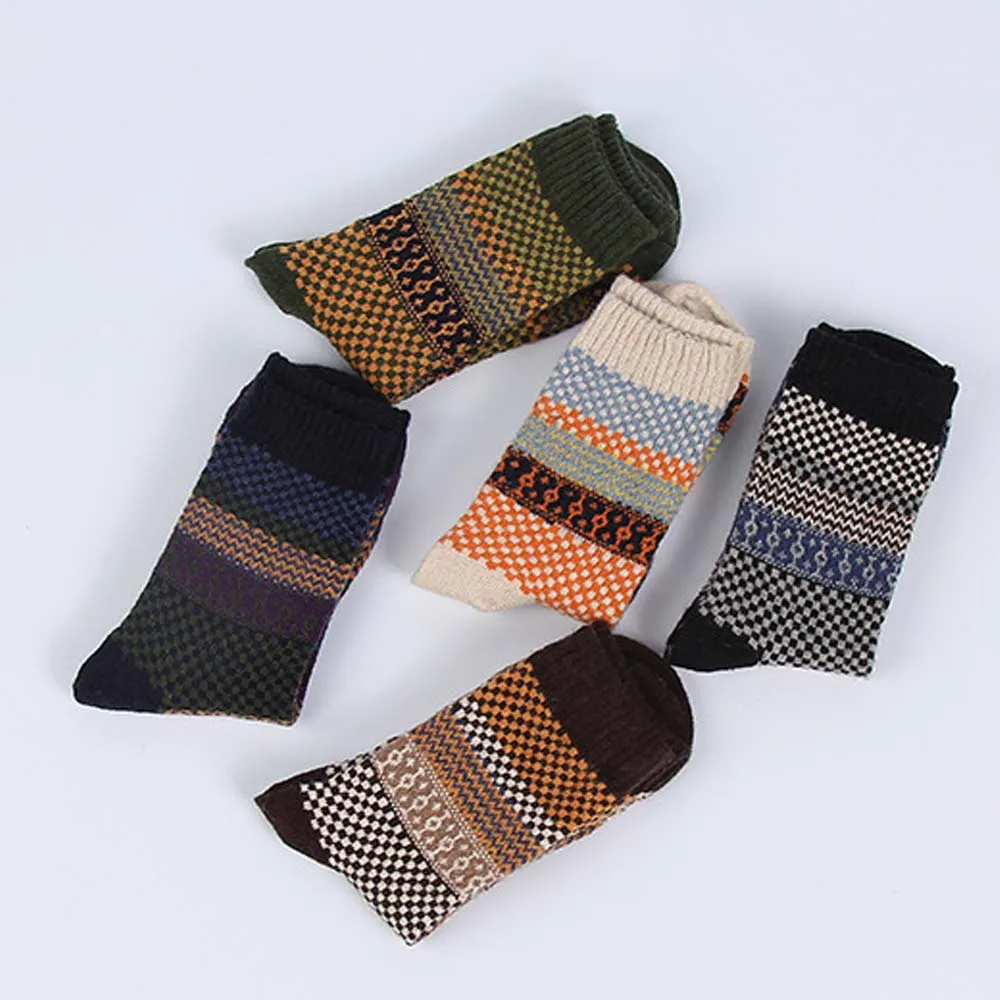 Повседневные мужские носки мягкие толстые кашемировые повседневные шерстяные