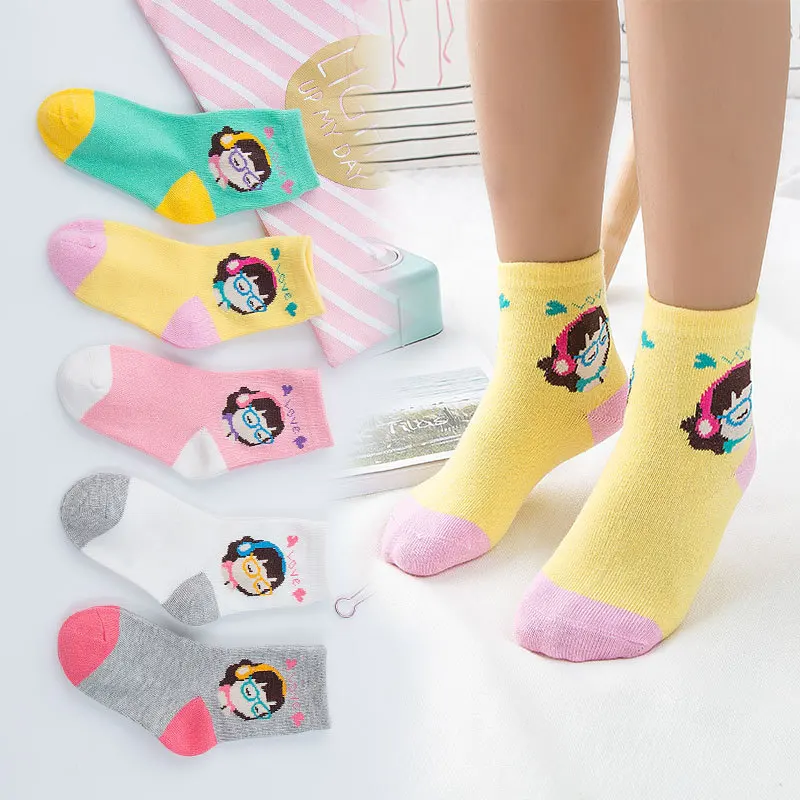 5 пар детских носков для маленьких девочек и мальчиков милые хлопковые полосатые