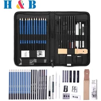 40pcs sketch pencils set drawing and sketch kit with pencils erasers kit bag art supplies drawing pencils graphite pencils