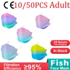 Маска для лица KN95 с радужным градиентом, 1050 шт.