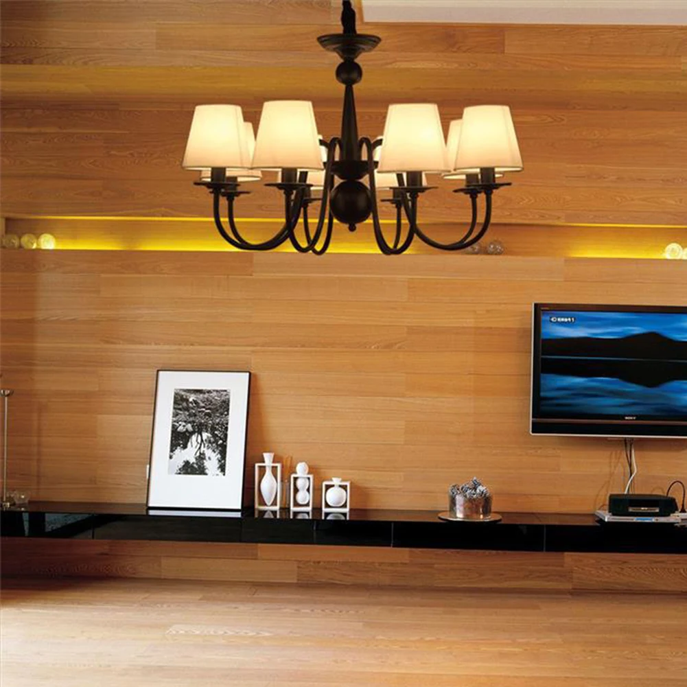 3/6 штук Ткань Белый настенный светильник с абажуром современный Гостиная