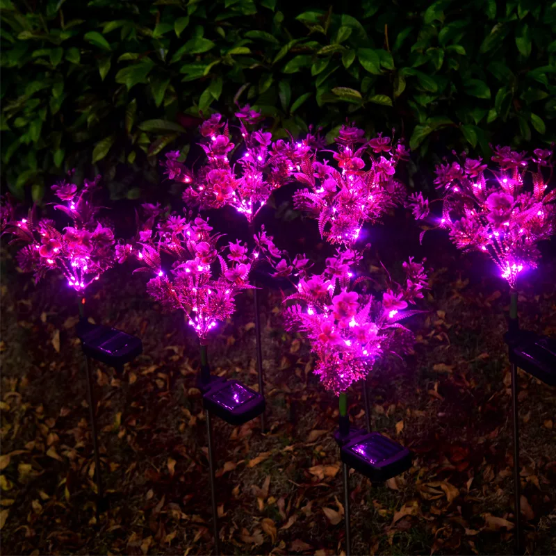 2 шт. 7 цветов 28led Солнечный садовый светильник наружный светящийся фонарь
