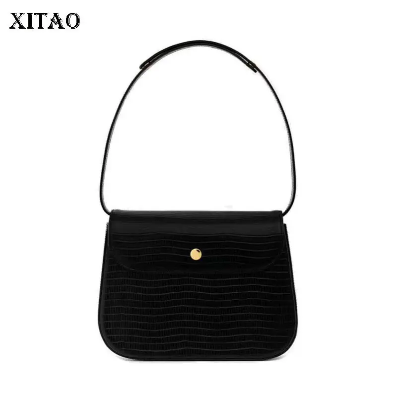 

XITAO Women Shoulder Bags Fashion Solid Color Minority Classic Lizard Pattern Temperament Underarm Bag 2021 Elegant LL1079