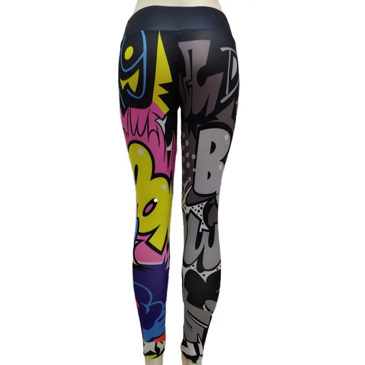 

MSXU Women Digital Printing Leggings Workout Leggings Seamless Push Up Sports Leggins Mujer Fitness Leggings Women'S Pants 2021