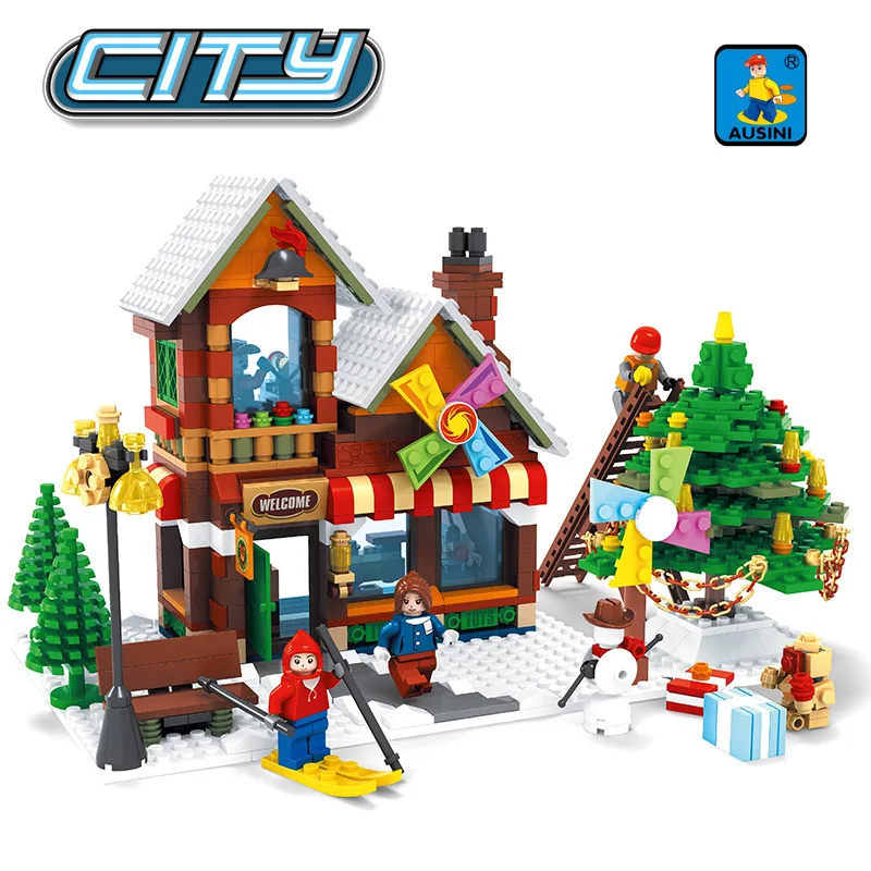 Строительные блоки Ausini с надписью Merry Christmas | Игрушки и хобби