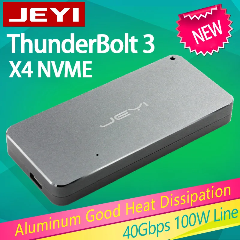 JEYI thunderbolt 3 m.2 nvme корпус чехол для мобильного телефона NVME TO TYPE-C алюминиевый тип C3.1 m. 2 USB3.1 M.2 PCIE U.2 SSD LEIDIAN-3