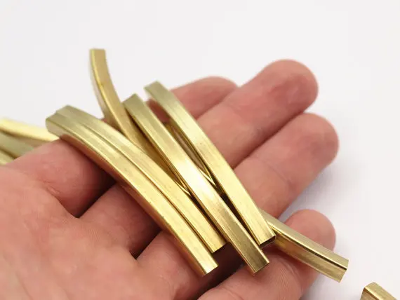 

7 квадратных овальных латунных трубок (65x5x5 мм) sq23