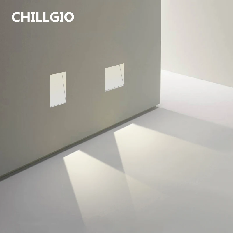 

CHILLGIO Shadeless Stair Light Step Sensor Detachable Ladder Lighting Minimalism Home Decor Corridor Recessed Stairway Led Lamps