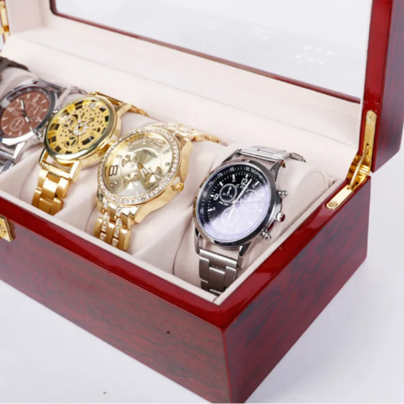 

Baked Paint 5 Digit Watch Box 5 Grid High-end Gift Jewelry Storage Display Outer Packaging Box Watch Winder Watch Organizer