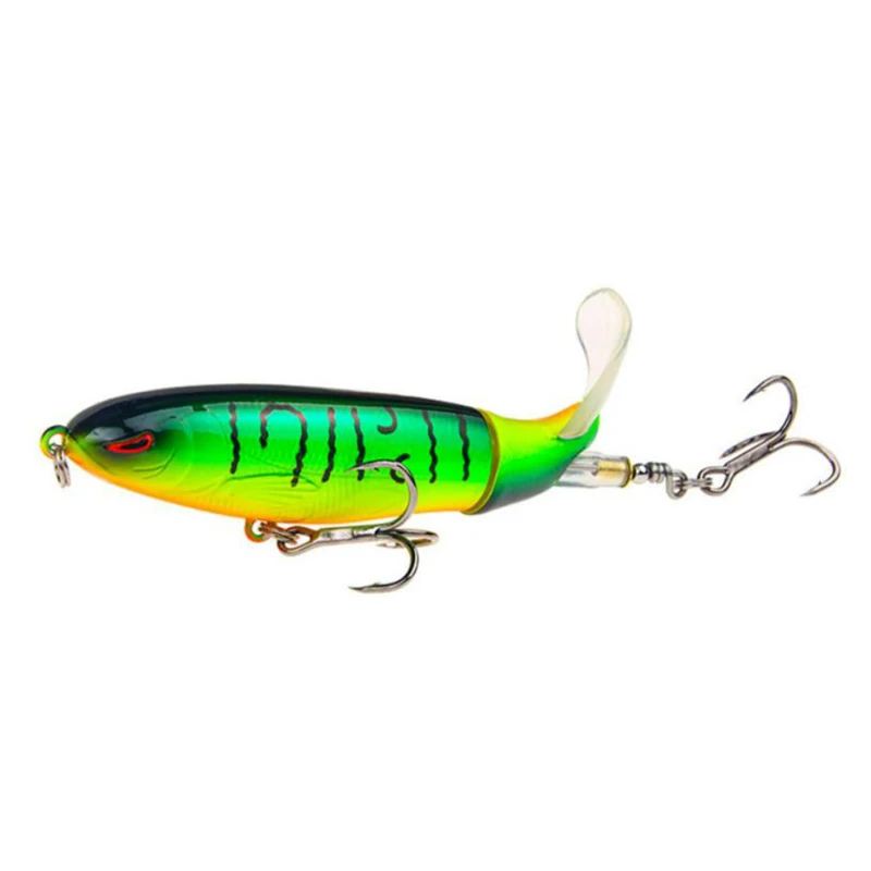 1pcs Quality Whopper Plopper 100mm/13g Top Water Popper Fishing Lure Hard Bait Wobblers Rotating Soft Tail Tackle | Спорт и