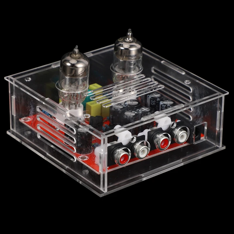 

XH-A201 Hifi 6J1 Class A Bile Tube Preamplifier Amplifier Audio Finished Board With Acrylic Chassis