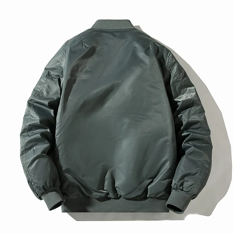 

Jacket Men Bomber Solid Pilot Jackets Men Military Flight Baseball Jacket Fashion Couple Windbreaker Streetwear Autumn Winter