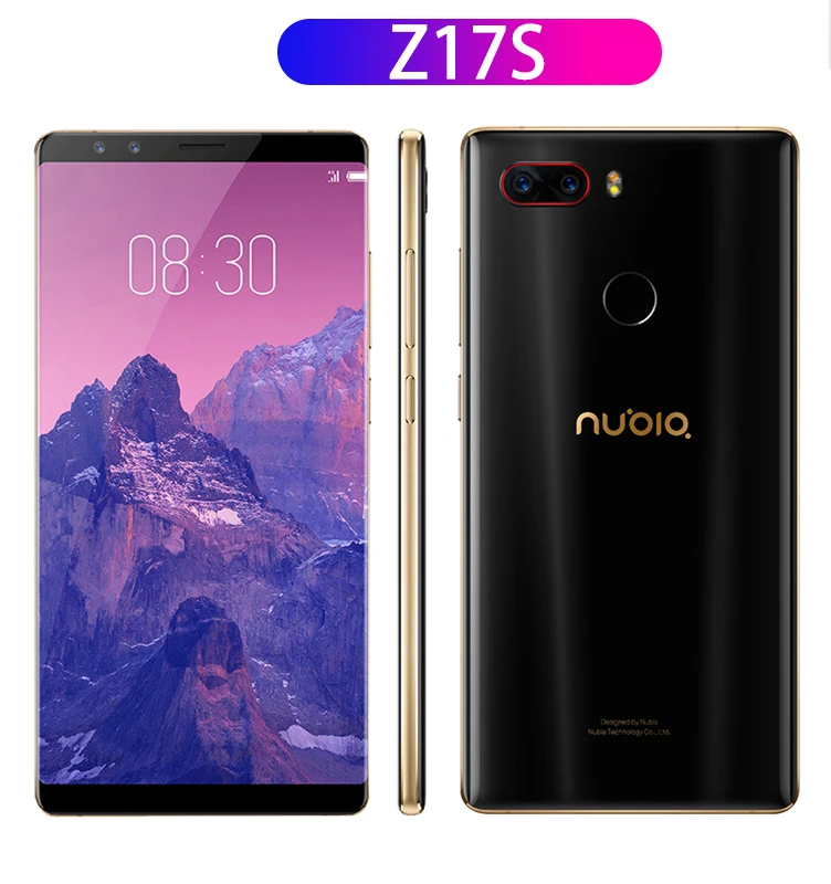 Глобальная прошивка Nubia Z17S Z17 S 6G 64G полноэкранный мобильный телефон Snapdragon 835 Octa Core 5,7" Двойная фронтальная задняя камера NFC