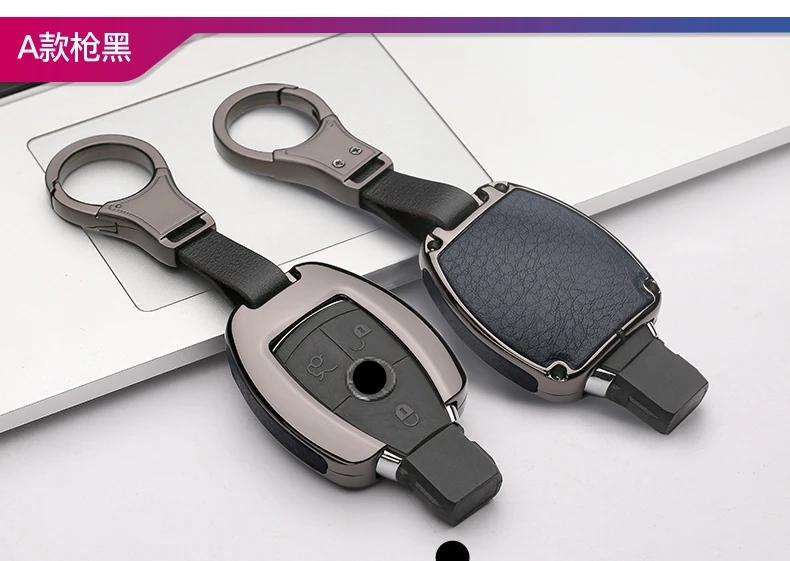 Цинковый сплав+ кожаный чехол для ключей автомобиля для Mercedes Benz W203 W210 W211 W124 W202 W204 W212 W176 AMG2017 E класс W213 S класс