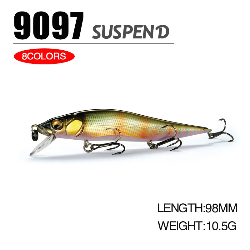 

Suspend Minnow Lures 10.5g/98mm Swimbait Artificial Fake Hard Bait With Hook Fishing Pike Trout Bass Bait Fishing Tackle